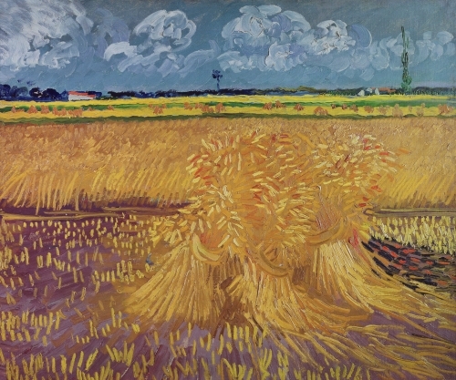 Wheatfield with Sheaves, 1888 - Van Gogh Painting On Canvas